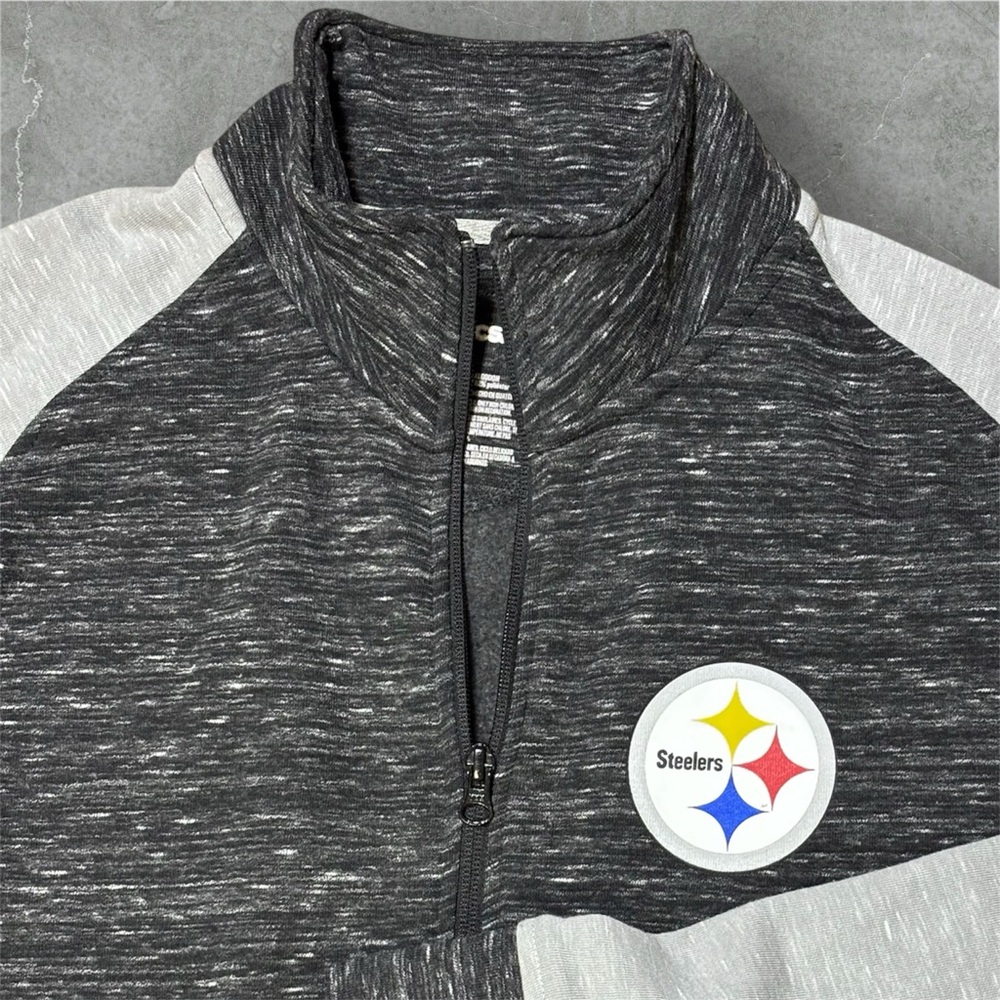 Pittsburgh Steelers Fanatics Full Zip Fleece Jacket Men’s Large Charcoal Grat